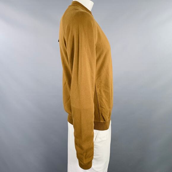 HAIDER ACKERMANN Size L Brown Cotton Blend Crew Neck Sweatshirt - Picture 2 of 8